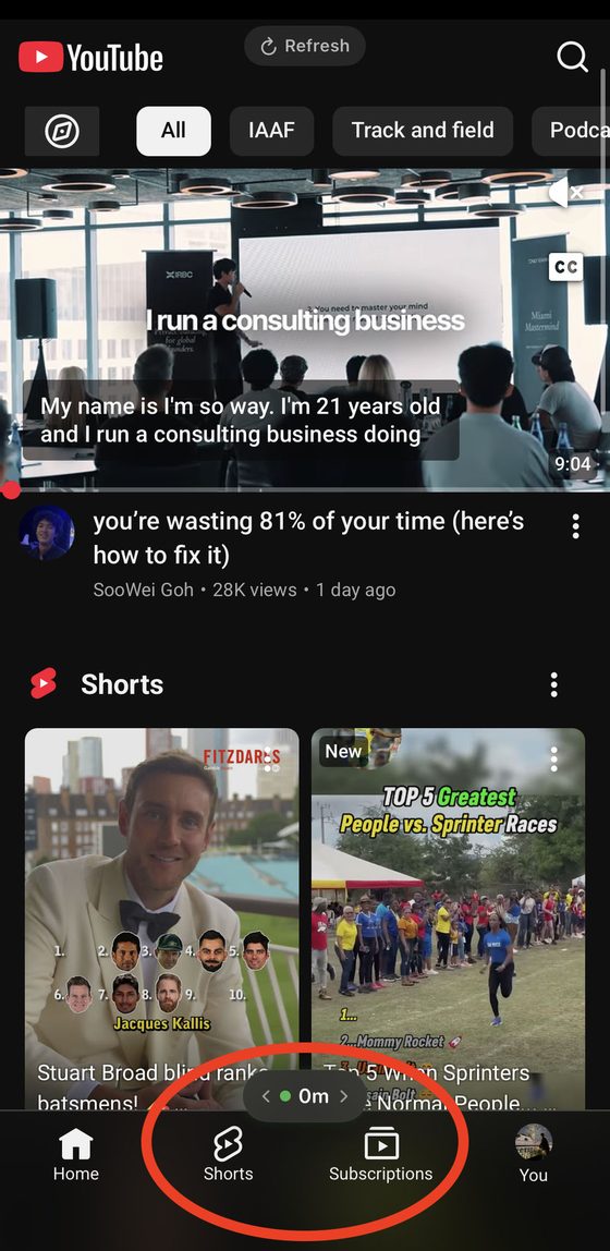 Customise YouTube to your own tastes (before)
