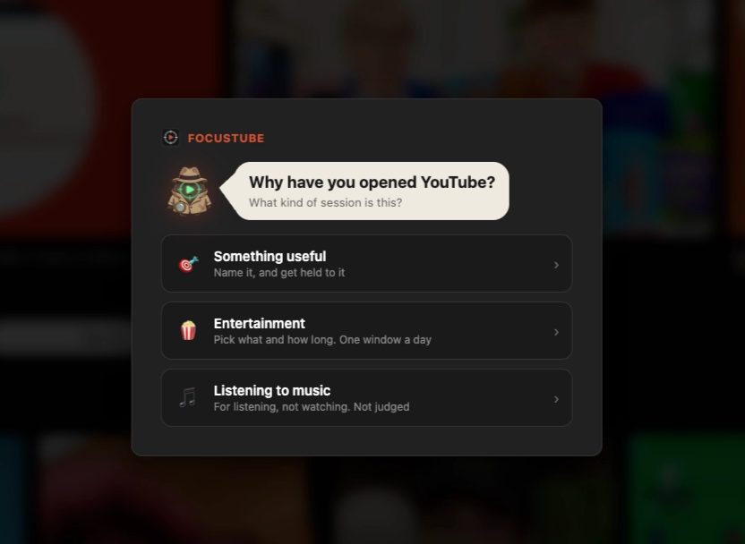 Tell Nudge why you've opened the app